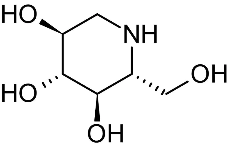 Chemical Structure - 1-Deoxynojirimycin, alpha-glycosidase inhibitor (AB144834)