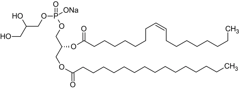 Chemical Structure - 1-Palmitoyl-2-oleoyl-sn-glycero-3-phosphorylglycerol sodium salt, Phosphatidylglycerol component (AB143959)