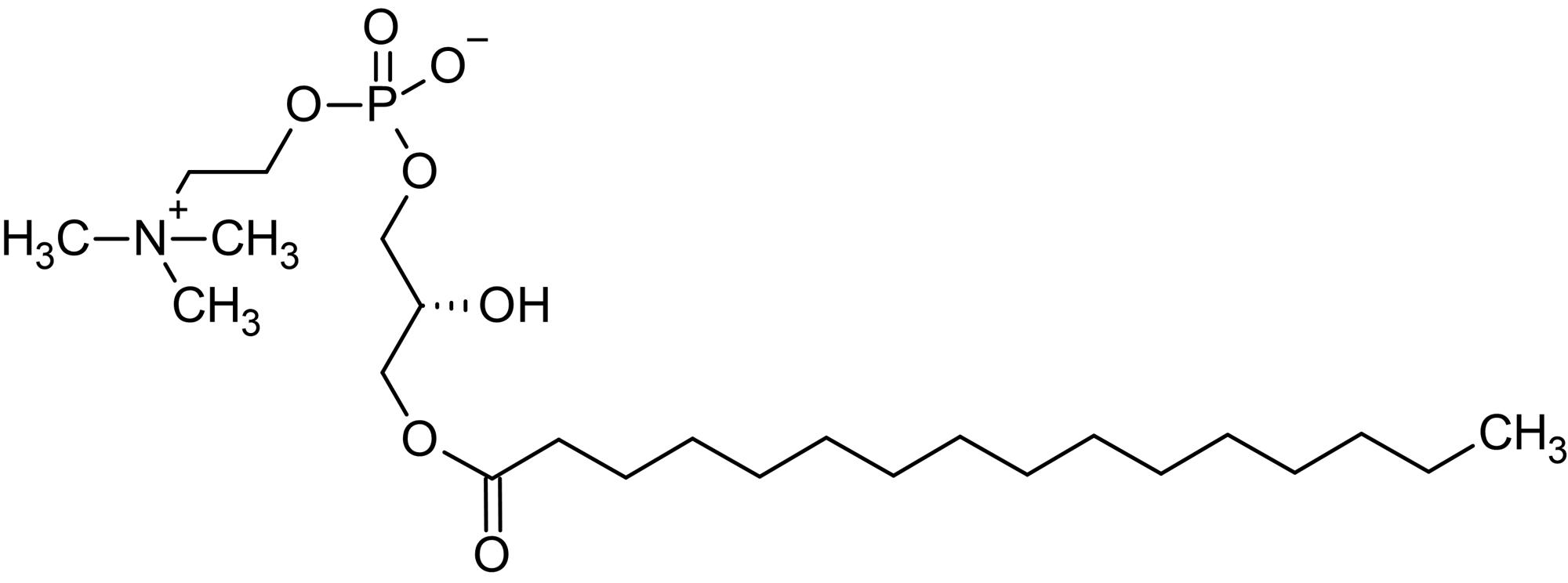 Chemical Structure - 1-Palmitoyl-sn-glycero-3-phosphorylcholine (AB143963), expandable thumbnail