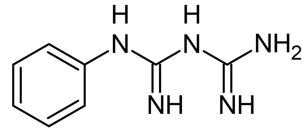 Chemical Structure - 1-Phenylbiguanide, 5-HT3 receptor agonist (AB120511), expandable thumbnail