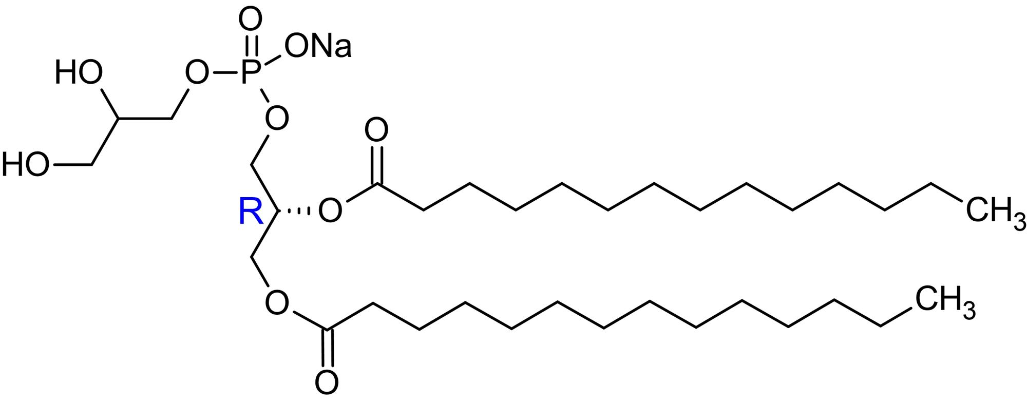 Chemical Structure - 1,2-Dimyristoyl-sn-glycero-3-phosphorylglycerol sodium salt (DMPG), Phosphatidylglycerol (AB143952), expandable thumbnail