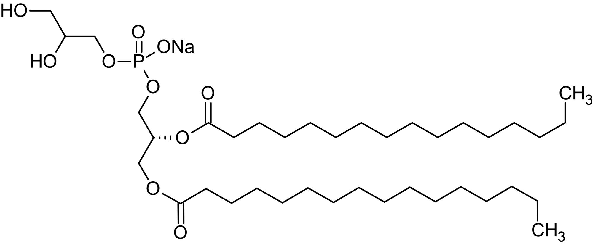 Chemical Structure - 1,2-Dipalmitoyl-sn-glycero-3-phosphorylglycerol sodium salt (DPPG), Phosphorylglycerol (AB143953)