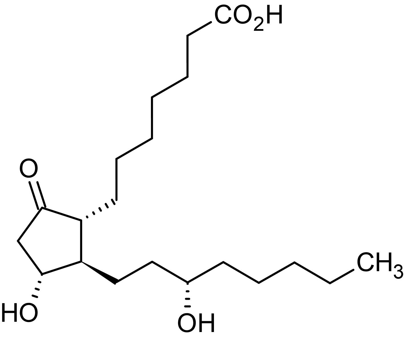 Chemical Structure - 13,14-Dihydroprostaglandin E1, Prostaglandin E1 (PGE1) metabolite (AB141716), expandable thumbnail