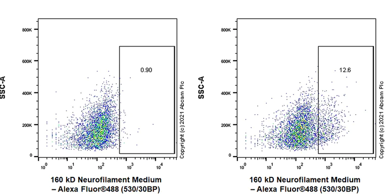 Flow Cytometry (Intracellular) - Anti-160 kD Neurofilament Medium antibody [EPR23510-76] - BSA and Azide free (AB281830)