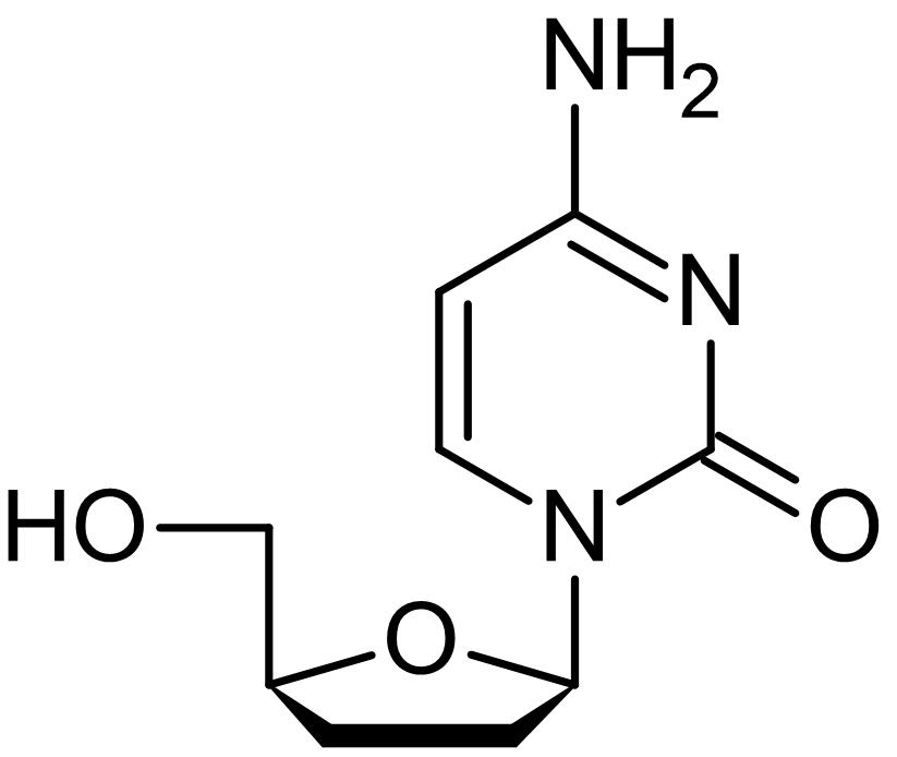 Chemical Structure - 2',3'-Dideoxycytidine (ddC), nucleoside reverse transcriptase inhibitor (NRTI) (AB142240)