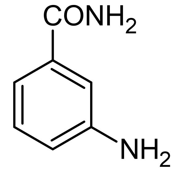 Chemical Structure - 3-Aminobenzamide (3-AB), PARP inhibitor (AB141069), expandable thumbnail