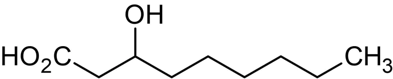 Chemical Structure - 3-Hydroxynonanoic acid, Nonesterified 3-hydroxy fatty acid (AB144024)
