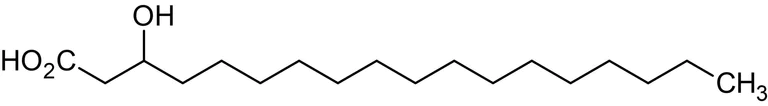 Chemical Structure - 3-Hydroxyoctadecanoic acid, 3-Hydroxy fatty acid (AB144040)