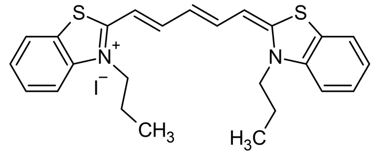 Chemical Structure - 3,3'-Dipropylthiadicarbocyanine iodide, Fluorogenic probe (AB145407)