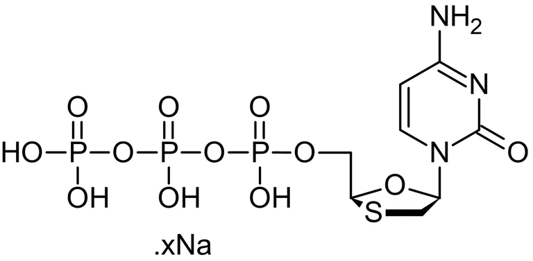 Chemical Structure - 3TCTP (Lamivudine-5'-triphosphate) (aqueous solution), Reverse transcriptase inhibitor (AB146755)