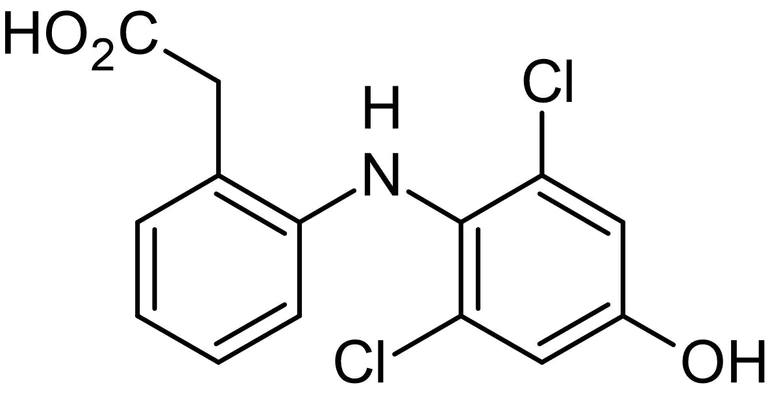 Chemical Structure - 4-Hydroxydiclofenac, Diclofenac metabolite (AB145912)
