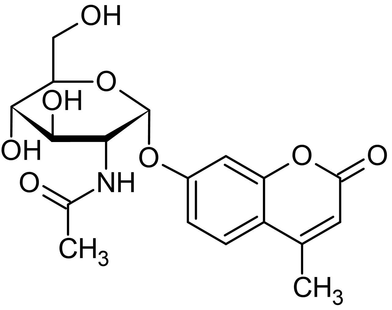 4-Methylumbelliferyl 2-acetamido-2-deoxy-alpha-D-glucopyranoside, Fluorogenic substrate
