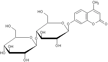 Chemical Structure - 4-Methylumbelliferyl Beta-D-lactoside (AB273896)