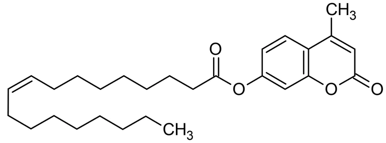 Chemical Structure - 4-Methylumbelliferyl oleate, Fluorogenic substrate for lipases (AB145385)