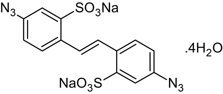 Chemical Structure - 4,4prime-Diazido-2,2prime-stilbenedisulfonic acid disodium salt tetrahydrate (AB145376)