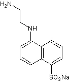 Chemical Structure - 5-(2-Aminoethylamino)- 1-naphthalenesulfonic acid, sodium salt (1,5-EDANS, Na+salt) (AB275074)