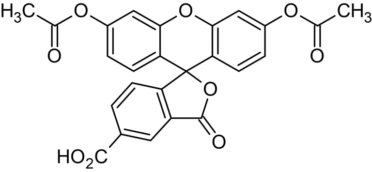 Chemical Structure - 5-CFDA (5-Carboxyfluorescein Diacetate), Fluorogenic non-selective esterase substrate (AB145256)