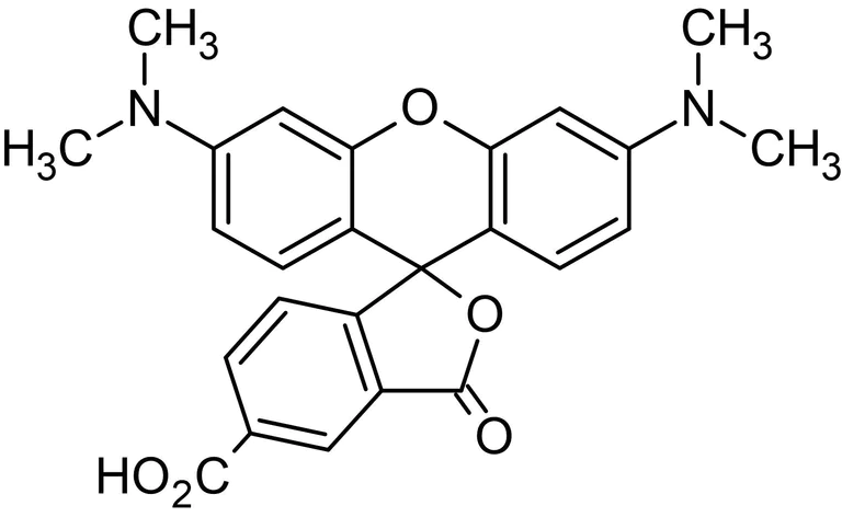 Chemical Structure - 5-TAMRA (5-Carboxytetramethylrhodamine), Fluorescent dye for DNA, peptides and proteins (AB145438)