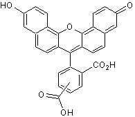 Chemical Structure - 5(6)-Carboxynaphthofluorescein (AB275543)
