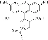 Chemical Structure - 5(6)-Carboxyrhodamine 110, HCl salt (AB275922)