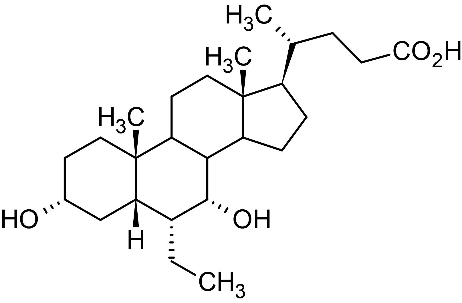 Chemical Structure - 6-ECDCA (INT-747), FXR agonist (AB144246)