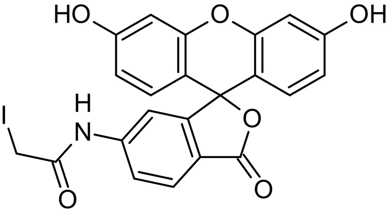 Chemical Structure - 6-IAF (6-Iodoacetamidofluorescein), Thiol-reactive fluorescent label (AB145464)