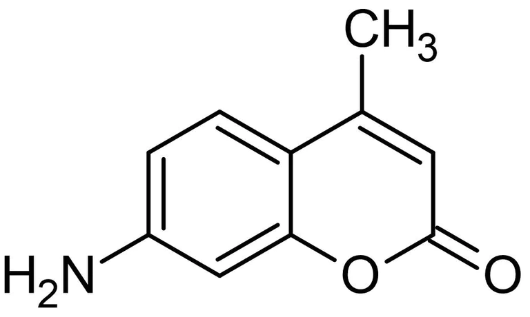 Chemical Structure - 7-Amino-4-methylcoumarin, Fluorescent labeling reagent (AB142121)