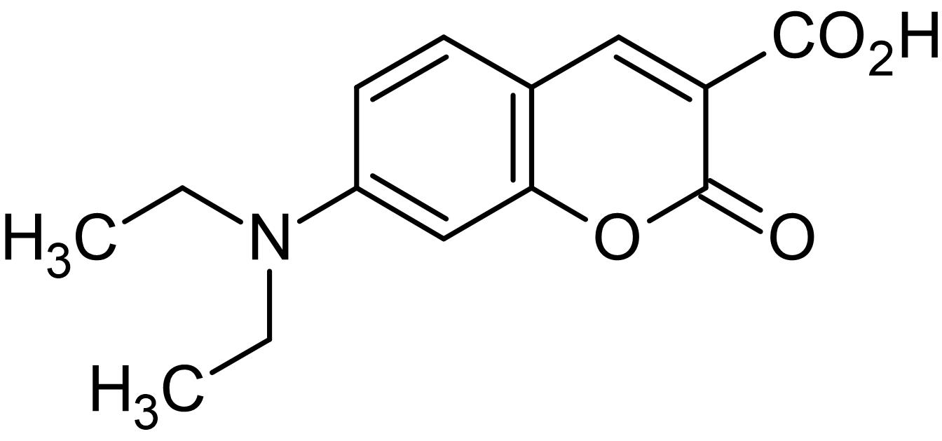 Chemical Structure - 7-Diethylaminocoumarin-3-carboxylic acid, amine and protein derivatisation reagent (AB145332)