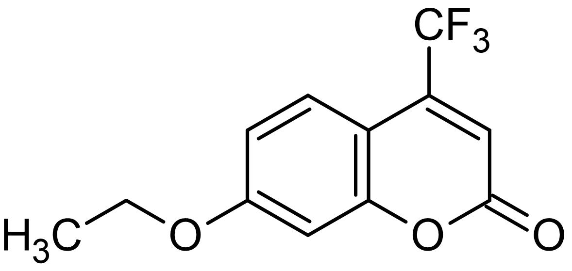 Chemical Structure - 7-Ethoxy-4-trifluoromethylcoumarin, Fluorescent Cytochrome P450 substrate (AB145347)