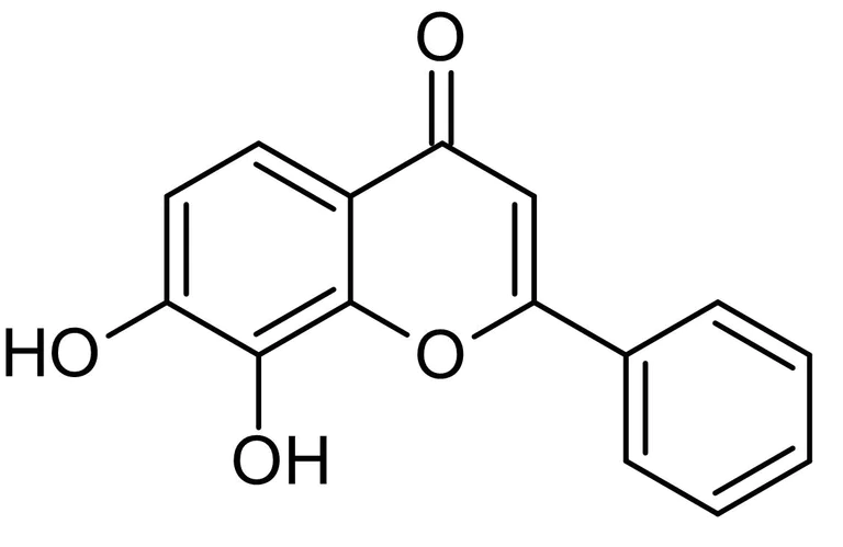 Chemical Structure - 7,8-Dihydroxyflavone (7,8-DHF), TrkB receptor agonist. Flavonoid. (AB120996)