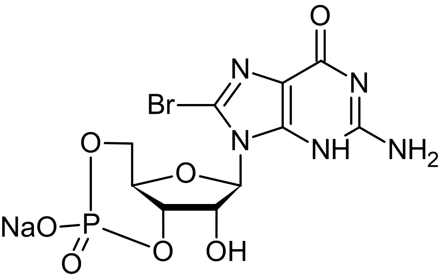 Chemical Structure - 8-Br-cGMP (8-Bromo-cGMP), PKG activator (AB141449), expandable thumbnail