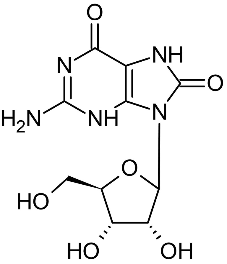 Chemical Structure - 8-Hydroxyguanosine, biomarker for oxidative damage (AB145594)