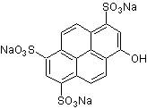 Chemical Structure - 8-Hydroxypyrene-1,3,6-trisulfonic acid trisodium salt (AB275307)