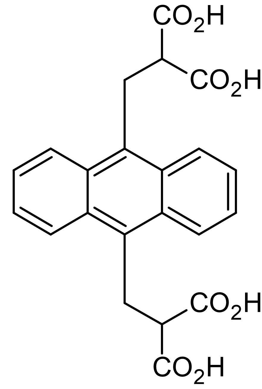 Chemical Structure - 9,10-Anthracenediyl-bis(methylene)dimalonic acid, singlet oxygen assay reagent (AB145399)