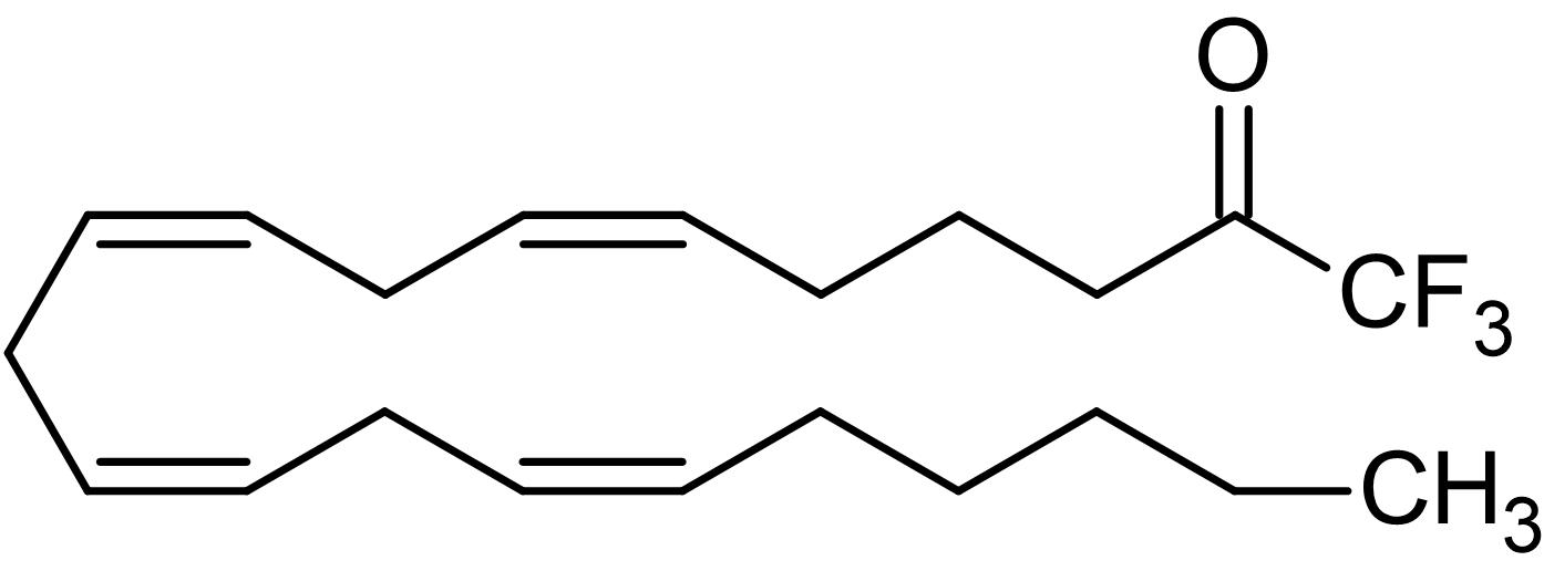 Chemical Structure - AACOCF3 (Arachidonyl trifluoromethyl ketone), Phospholipase-A2 inhibitor (AB120350)