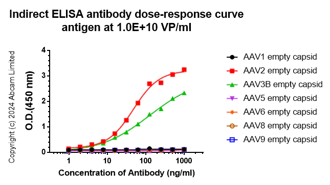 Indirect ELISA - Anti-AAV2 + AAV3B antibody [EPR27877] (AB322961)
