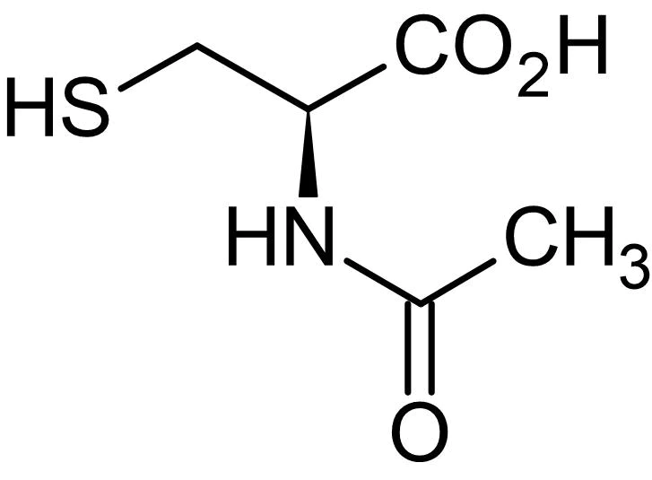 Chemical Structure - Acetylcysteine (N-Acetyl-L-cysteine), ROS inhibitor (AB143032)