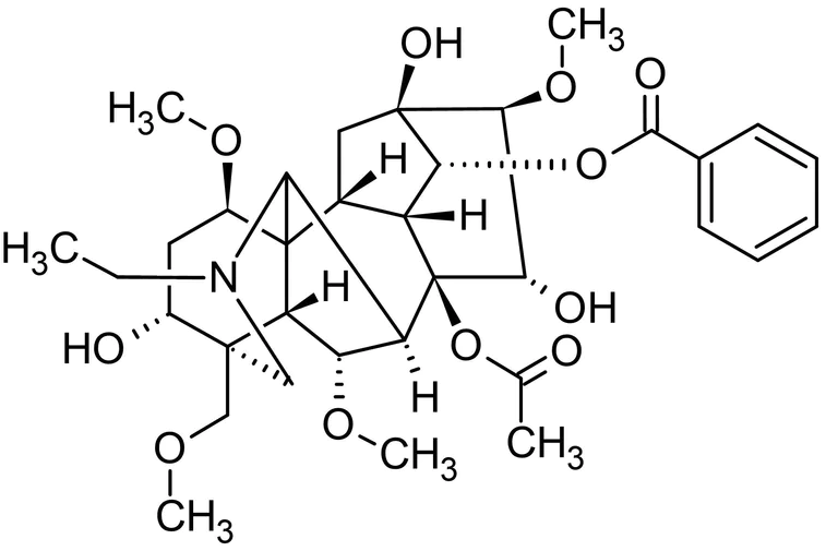 Chemical Structure - Aconitine, Voltage-gated Na+ channel activator (AB142475)