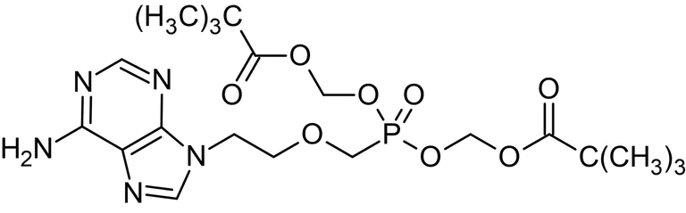 Chemical Structure - Adefovir Dipivoxil (bis-POM PMEA), nucleotide analog reverse transcriptase inhibitor (AB143063)