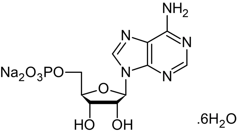 Chemical Structure - Adenosine 5'-monophosphate (AMP) disodium hexahydrate, AMPK activator (AB146538)