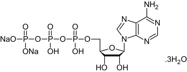 Chemical Structure - Adenosine 5'-triphosphate (ATP) disodium salt trihydrate, nucleotide coenzyme (AB146525)