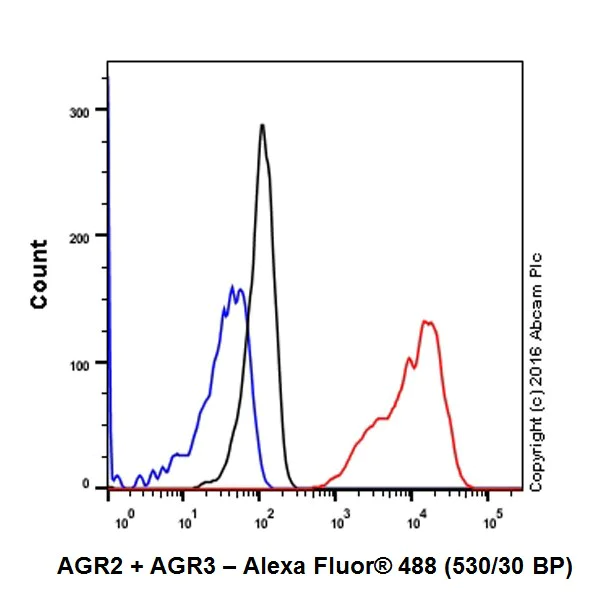 Flow Cytometry (Intracellular) - Anti-AGR2 + AGR3 antibody [EPR20164-222] (AB216071)