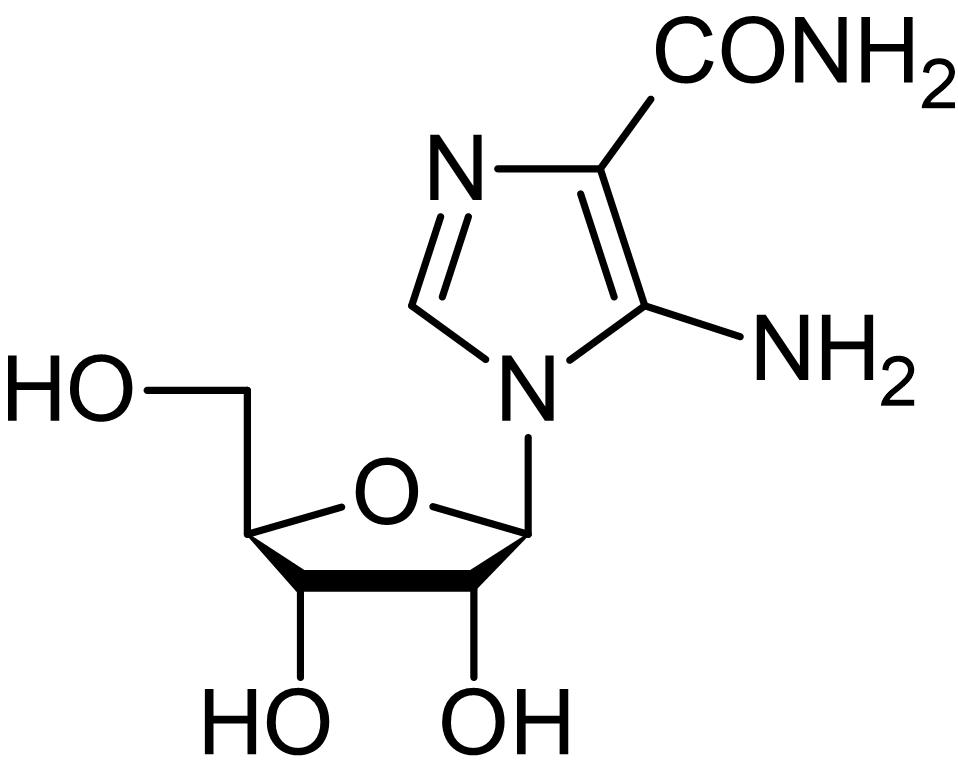 Chemical Structure - AICAR (Acadesine/AICA riboside) (aqueous solution), protein kinase activator (AB146594), expandable thumbnail