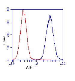 Flow Cytometry - Anti-AIF antibody [7F7AB10] - Mitochondrial Marker (AB110327), expandable thumbnail