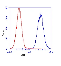 Flow Cytometry - Anti-AIF antibody [7F7AB10] - Mitochondrial Marker (AB110327)
