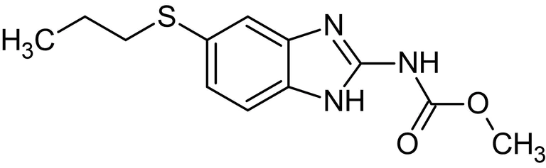 Chemical Structure - Albendazole, Microtubule depolymerizing agent (AB141241)