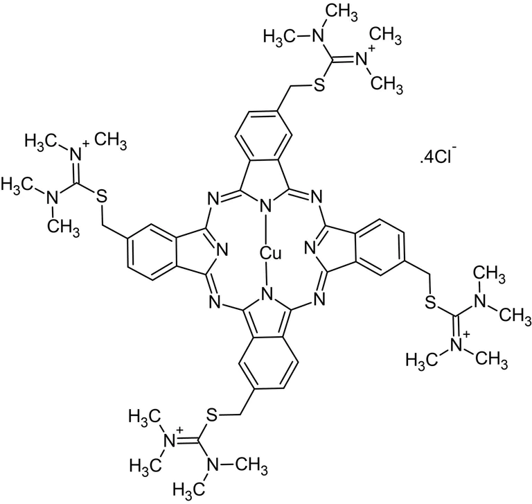 Chemical Structure - Alcian Blue 8GX, Cationic dye (AB145250)