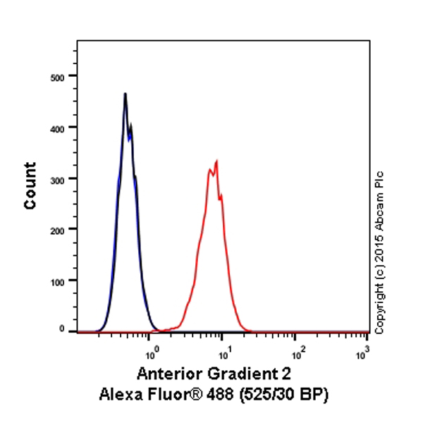 Flow Cytometry (Intracellular) - Alexa Fluor® 488 Anti-Anterior Gradient 2 antibody [EPR3278] (AB199044)