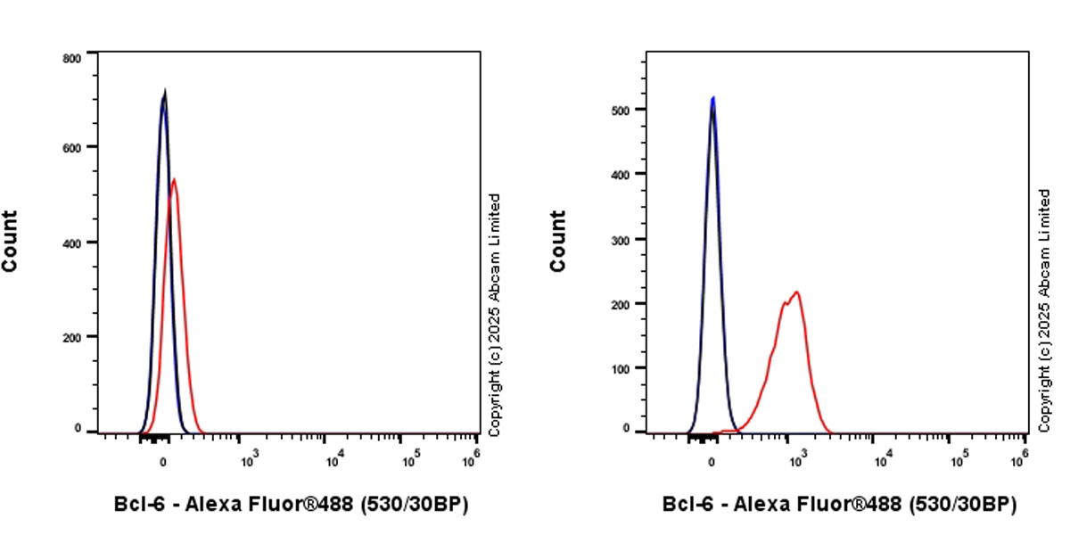 Flow Cytometry (Intracellular) - Alexa Fluor® 488 Anti-Bcl6 antibody [K112-91] (AB324074), expandable thumbnail