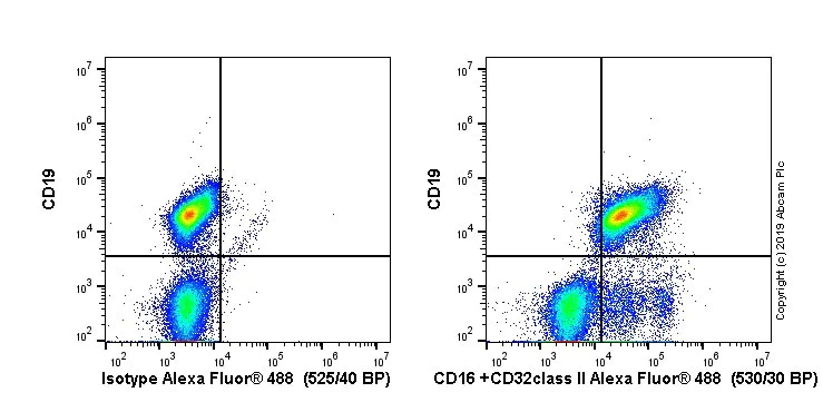 Flow Cytometry - Alexa Fluor® 488 Anti-CD16+CD32 antibody [93] (AB256417)